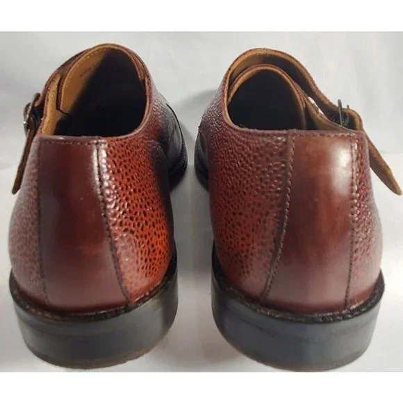 Thomas & Vine Calvin Double Monk Strap Brown Dress Shoe Size 8M - NWOB - Picture 6 of 7